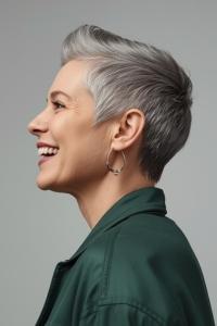 Femme aux cheveux blancs