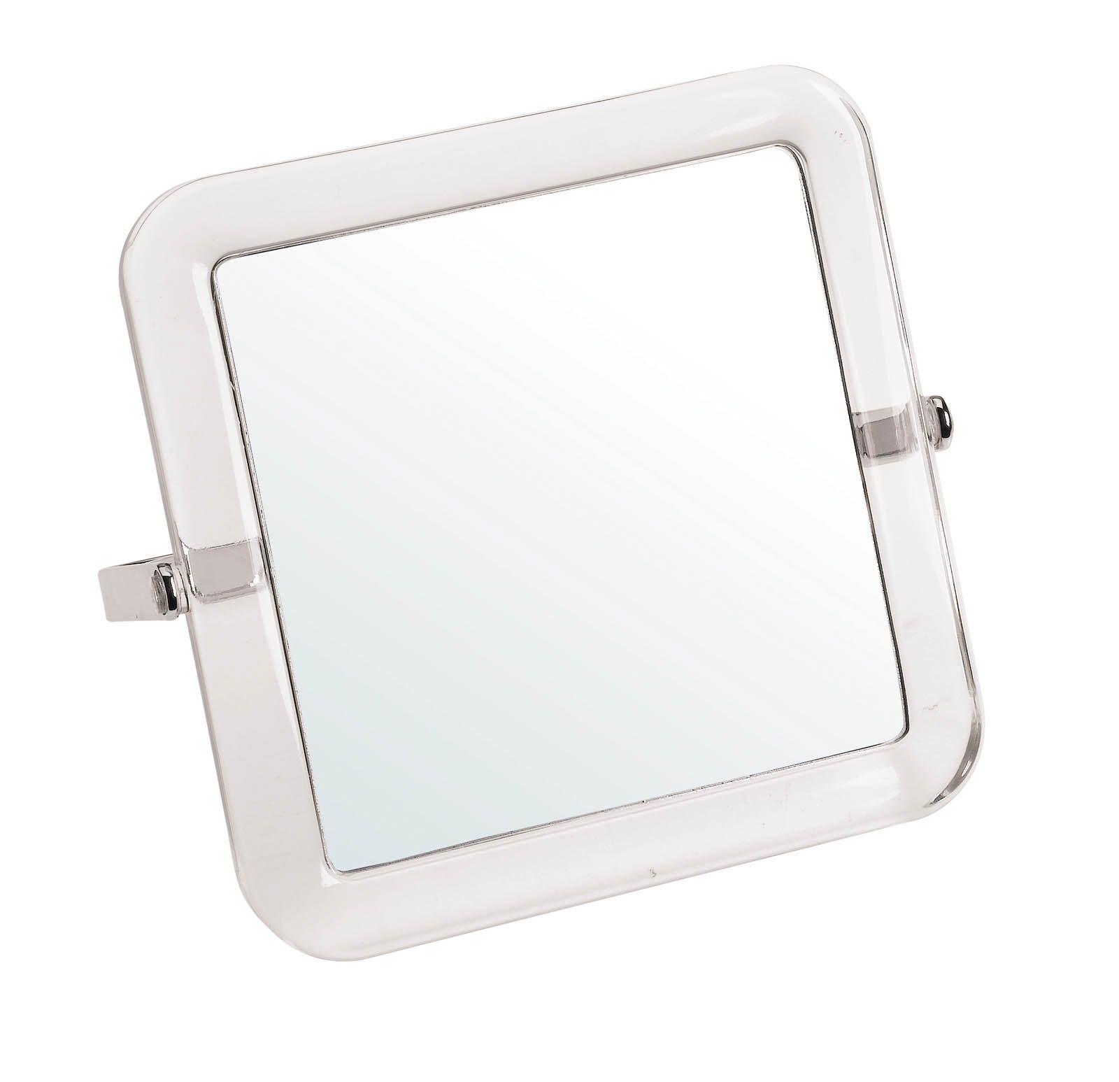 0130951 P002281 Miroir carré acrylique double face grossissant 5 fois 15 x 15cm