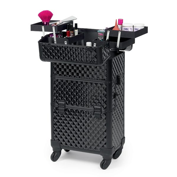 0150070 P000720 TWO IN ONE BEAUTY CASE Trolley en aluminium noir