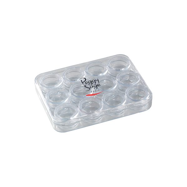 Nail art box - kit 12 boîtiers à vis vides