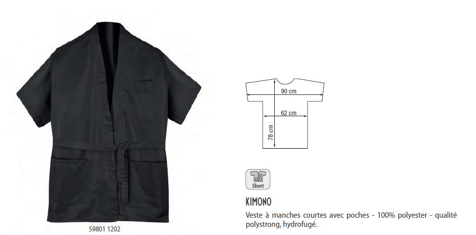 KIMONO noir taille S-M / M-L / XL