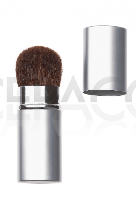 PINCEAU POUDRE MEDIUM OVALE ARGENT OU DORE