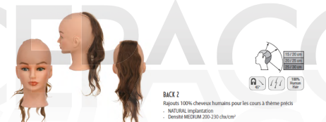 0040021 Rajouts 100% cheveux humains Back 2