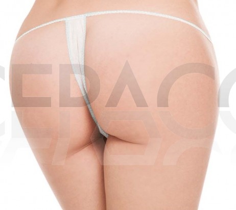 XANITALIA String jetable femme vert en tissé non tissé en emballage individuel - Pack 100pcs