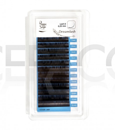 Cils de soie professionnels D 0.25 x 7-9-11-13-15 mm