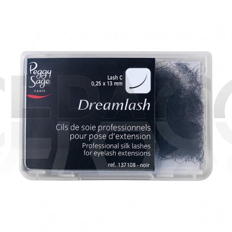 Cils de soie professionnels pour pose d’extensions - C 0,25 x 13 mm