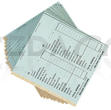 Carnets de caisse avec doubles sans numéros, vendus par 10