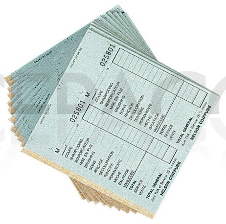 Carnets de caisse avec doubles avec numéros, vendus par 10