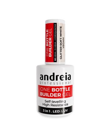 ANDREIA GEL DE CONSTRUCTION One Bottle Builder Gel 3 in 1 - Glitter Soft White (Low Viscosity) 14ml