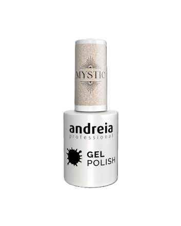ANDREIA Gel Polish Vernis Semi-Permanent LED & UV MS2 Mystic - Glitter Magique Rose & Doré Translucide 10.5ml