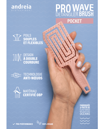 ANDREIA PRO WAVE Présentoir Detangler Brush Pocket 18 brosses