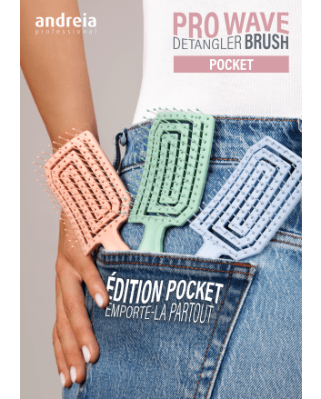 ANDREIA PRO WAVE Présentoir Detangler Brush Pocket 18 brosses