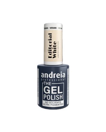ANDREIA The Gel Polish Vernis Semi-Permanent Vegan LED & UV EW3 Blanc métallique avec reflets rosés 10.5ml 