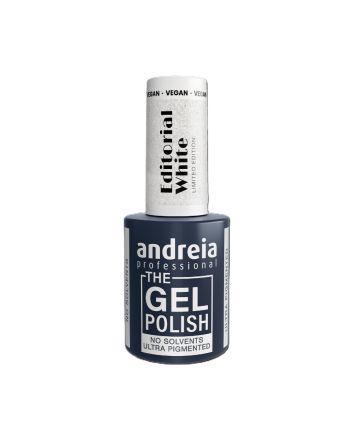 ANDREIA The Gel Polish Vernis Semi-Permanent Vegan LED & UV EW6: Paillettes blanches et argentées 10.5ml 
