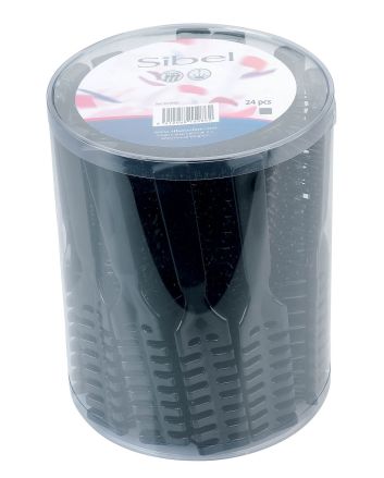 8450402 P000230 Set de 24 Brosses araignées noires 18.5cm