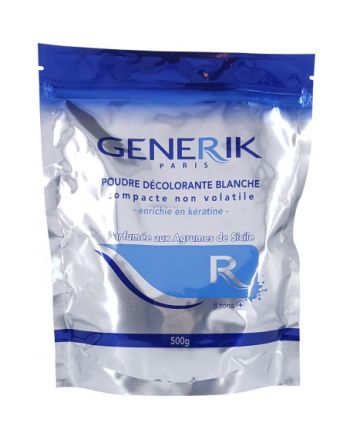 Poudre décolorante blanche compacte enrichie en kératine 500g 9 tons