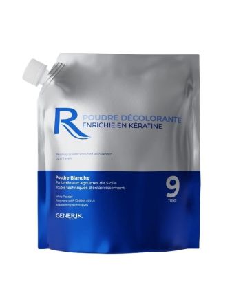 Poudre décolorante blanche compacte enrichie en kératine 500g 9 tons