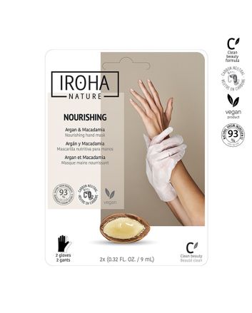 IROHA NOURISHING Gants masque nourrissant à l'argan - 2 x 9ml