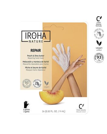IROHA REPAIR Gants masque réparateur à la pêche & beurre de karité 2 x 9ml