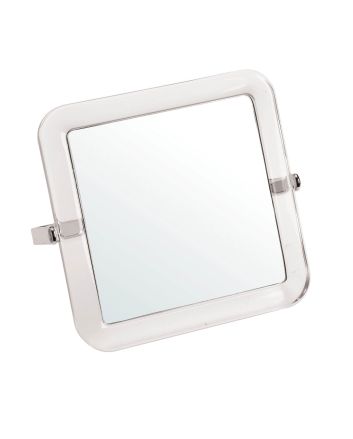 0130951 P002281 Miroir carré acrylique double face grossissant 5 fois 15 x 15cm