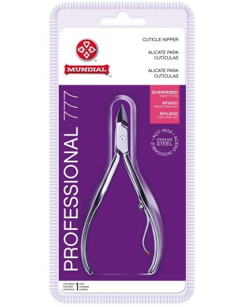 MUNDIAL 777 Pince à cuticules professionnelle en acier inoxydable 10.4 x 4.6cm  