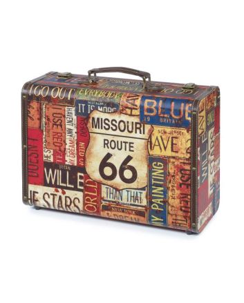 0150069 ROUTE 66 Valise vintage 27x15.5x40cm