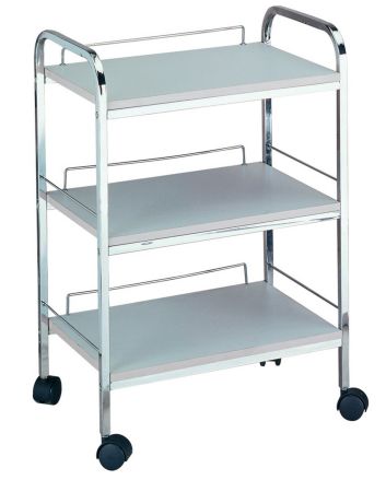 7313200 P001652 Table guéridon à 3 plateaux et support pour bol de rinçage (inclus).