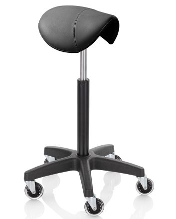 XANITALIA ROLLER PRO IDEAL L Tabouret Compact Saddle base en aluminium h 56 x 82cm