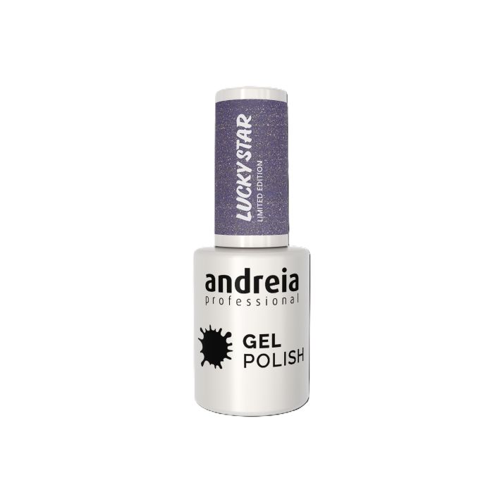 ANDREIA Gel Polish Vernis Semi-Permanent LED & UV LS1 – ciel étoilé – Violet bleu foncé avec des reflets dorés 10.5ml (LIMITED EDITION)