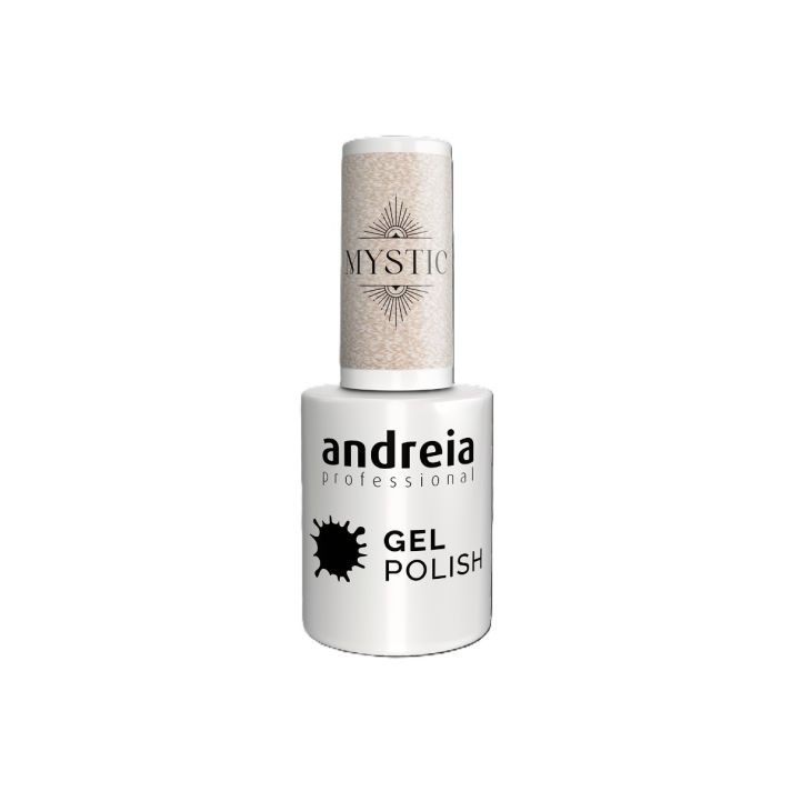 ANDREIA Gel Polish Vernis Semi-Permanent LED & UV MS2 Mystic - Glitter Magique Rose & Doré Translucide 10.5ml