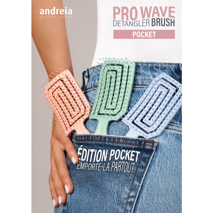 ANDREIA PRO WAVE Présentoir Detangler Brush Pocket 18 brosses