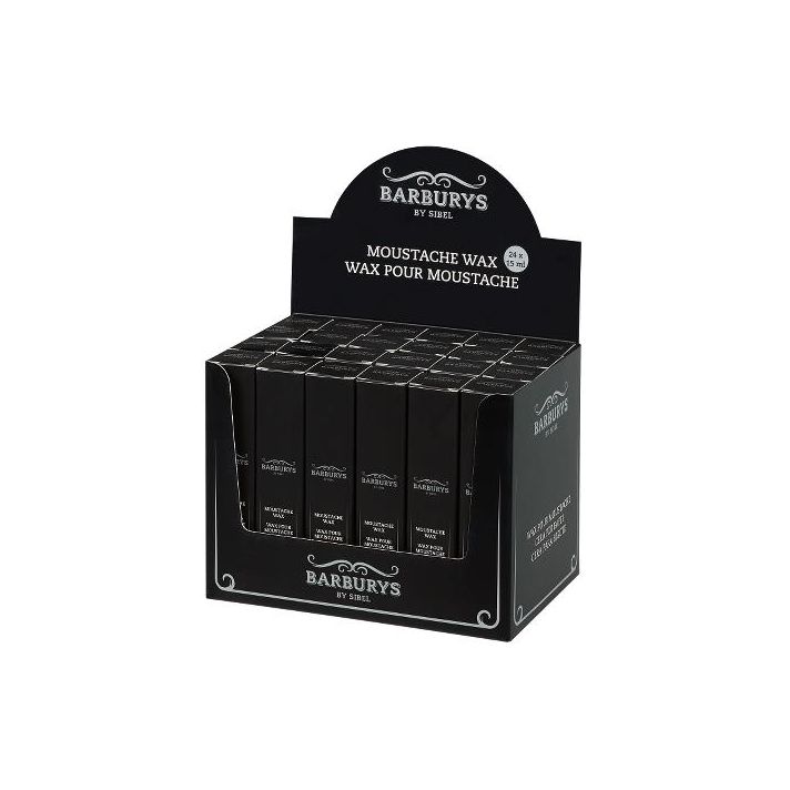 0001757 P002101 Présentoir de 24 cires pour moustache 15ml