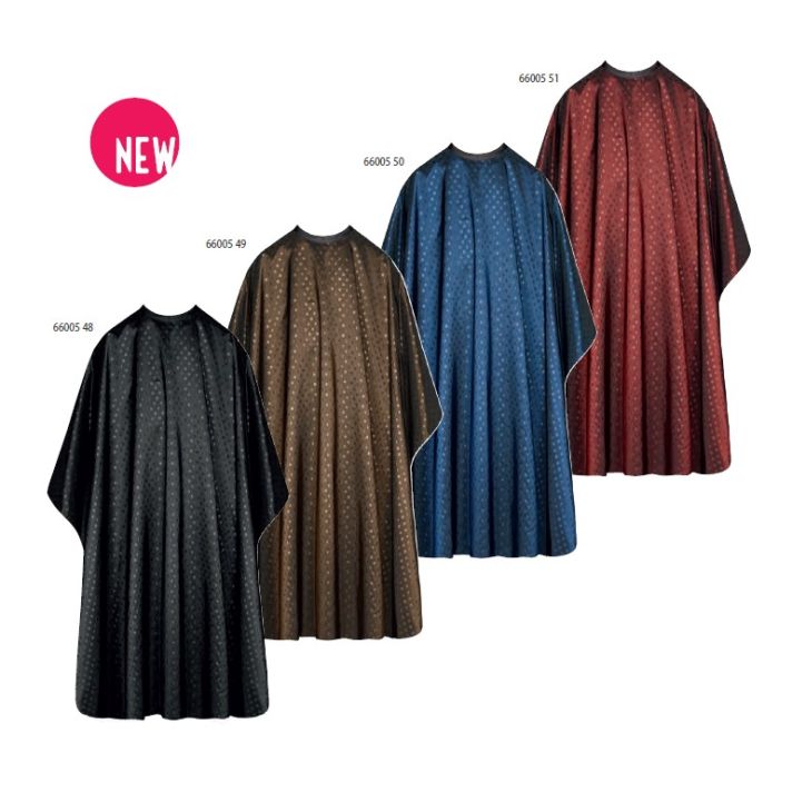 DOTS Cape de coupe Fermeture 3-en-1 combinant VELCRO, CROCHET et BOUTON-PRESSION, Polyester respirant, hydrofuge 130 x 108cm