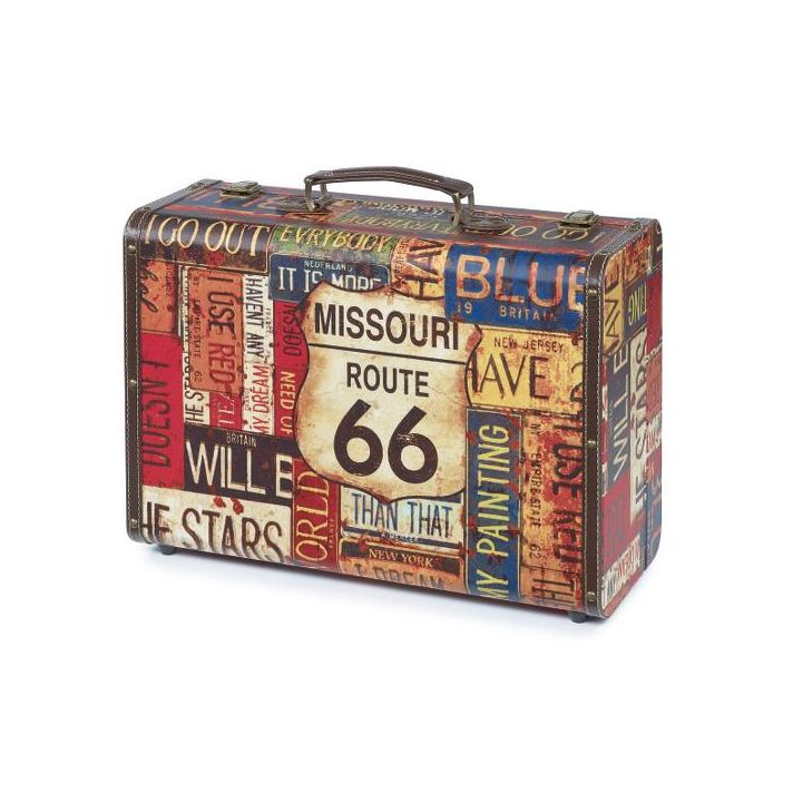 0150069 ROUTE 66 Valise vintage 27x15.5x40cm