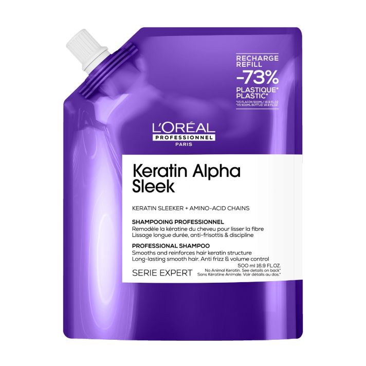 Serie Expert Keratin Alpha Sleek Shampooing Recharge 500ml