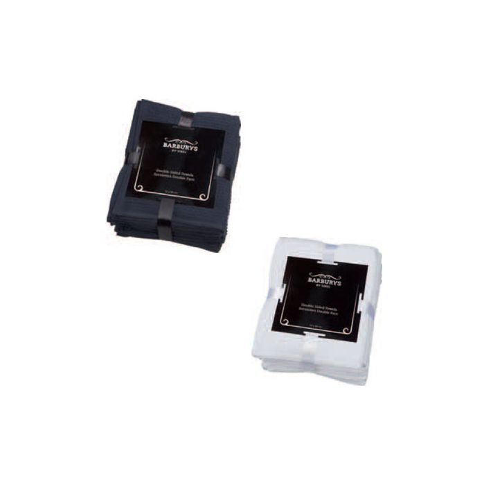 SERVIETTES DE BARBIER DOUBLE FACE 6 pièces