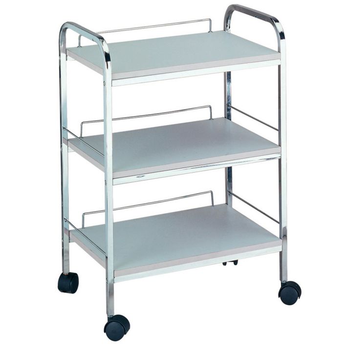 7313200 P001652 Table guéridon à 3 plateaux et support pour bol de rinçage (inclus).